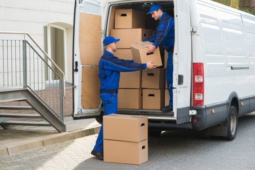 Commercial moving team planning a business relocation in Barnsbury