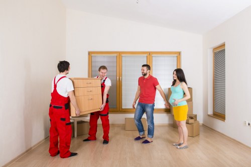 Professional packing boxes and wrapping materials prepared for a Barnsbury move