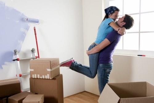 A removal van loading household items for a Barnsbury relocation