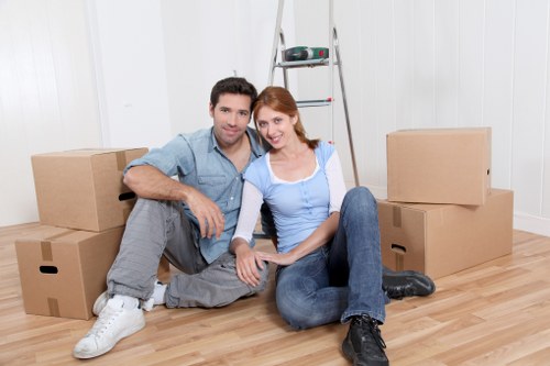 Careful loading of household furniture for a local move