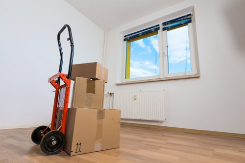 Careful packing and furniture transport during a local removal