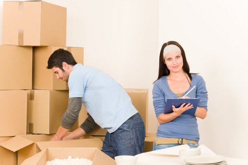 Local Barnsbury moving van handling boxes and household goods